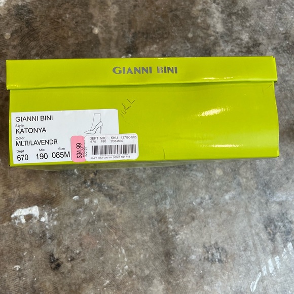 Gianni Bini Katonya Metallic Stretch Sock Booties - Picture 4 of 4